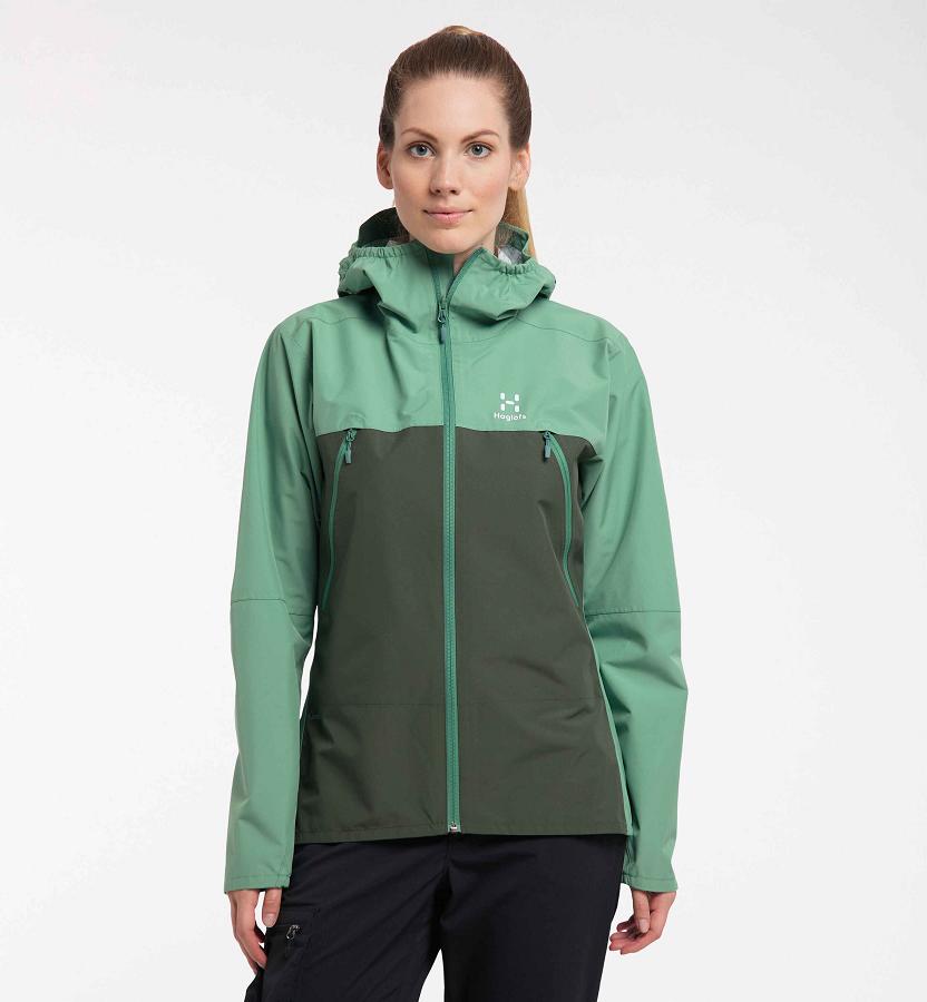 Haglöfs Womens Spira Windbreaker Green New Zealand 04735PRME